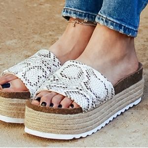 Dirty Laundry Snakeskin Platform Sandals